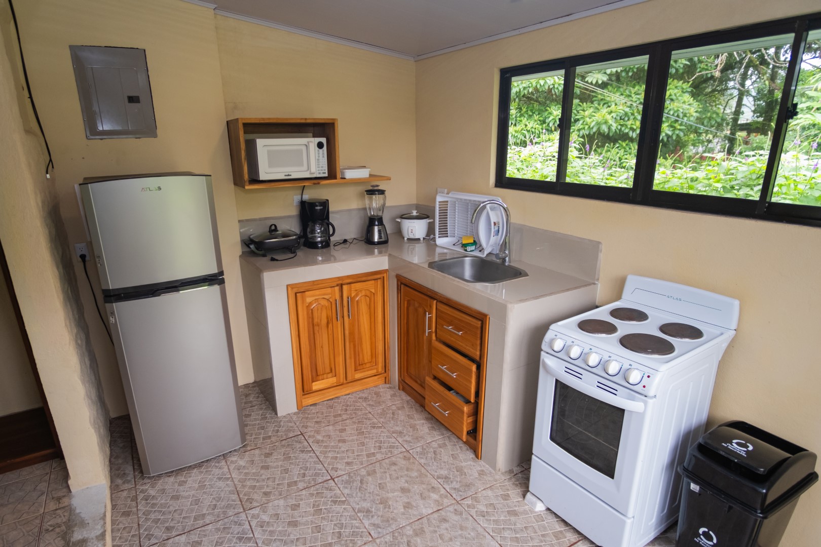 Equipped kitchen inside the Villa