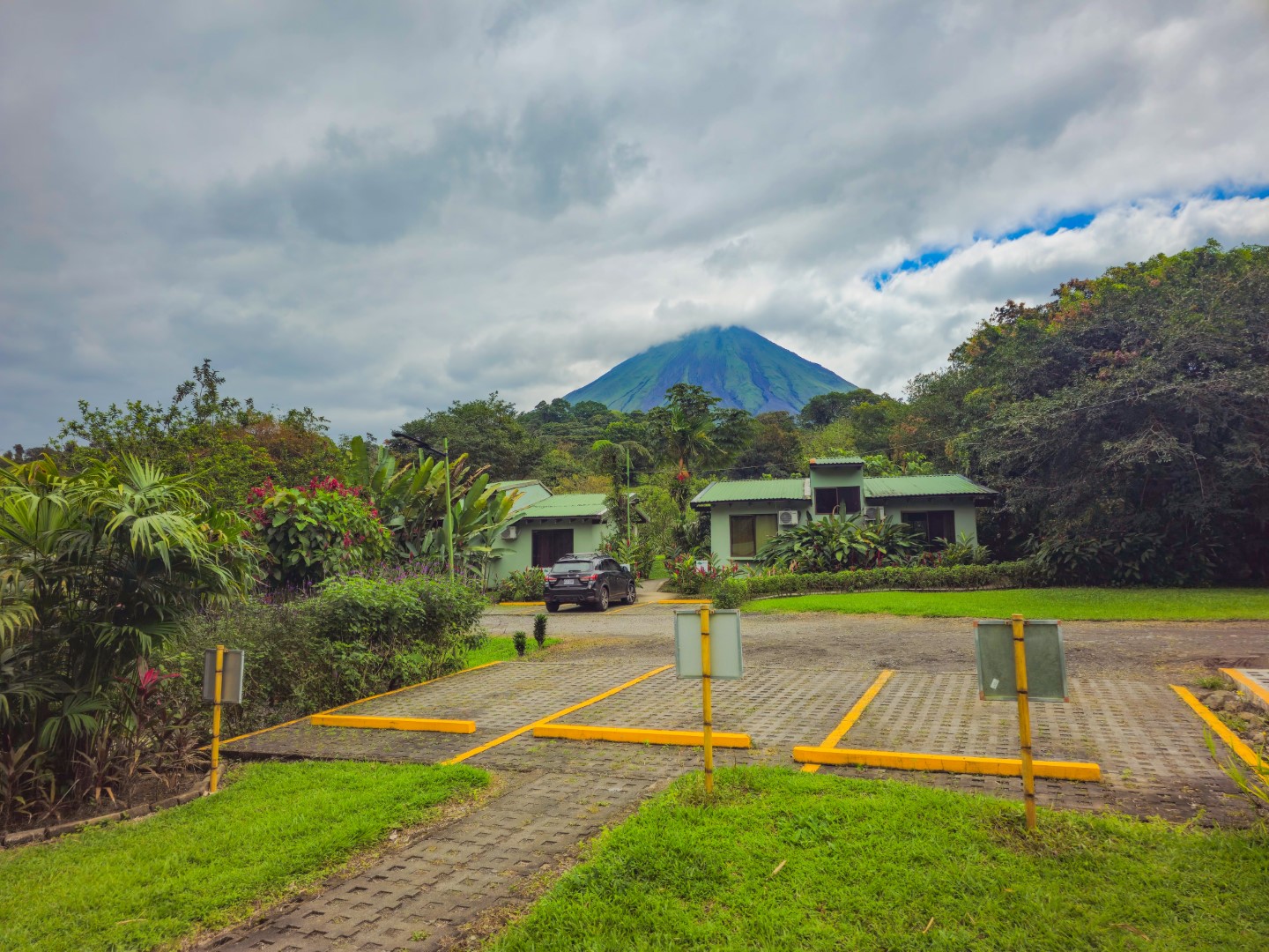 Arenal Volcano view from the hotel parking area