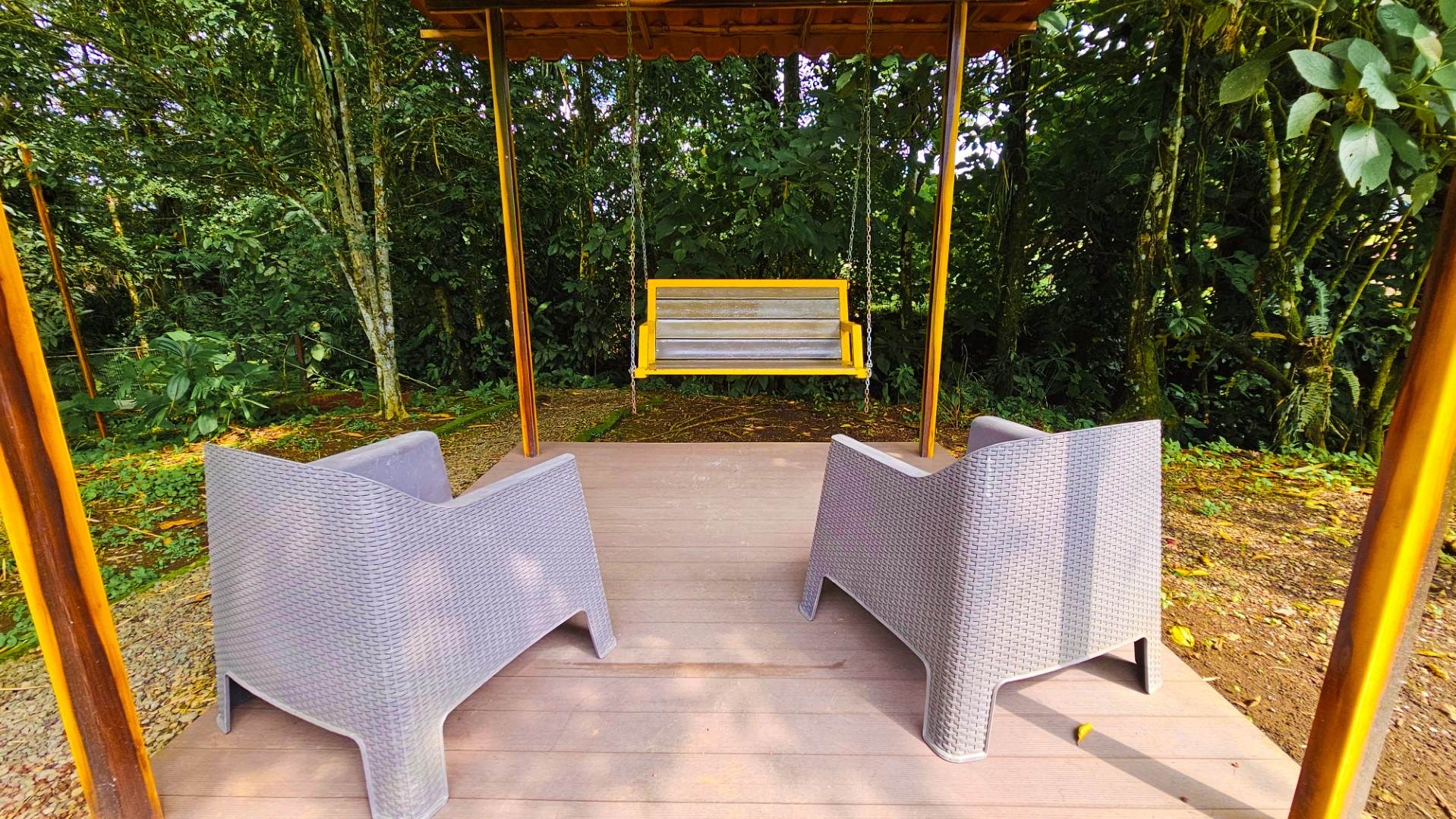 Quiet reading area in the hotel gardens