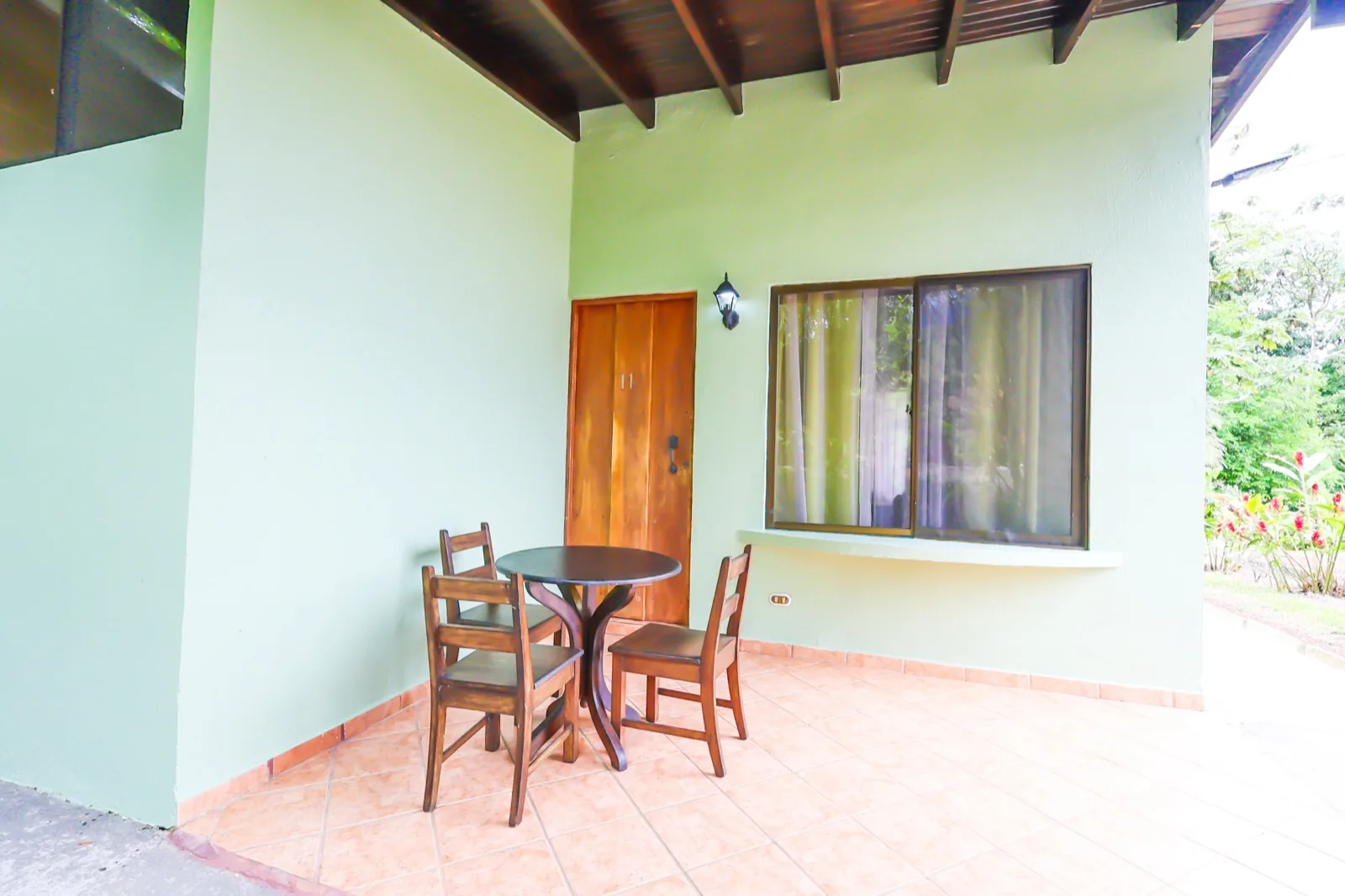 Private terrace seating outside the Superior Room
