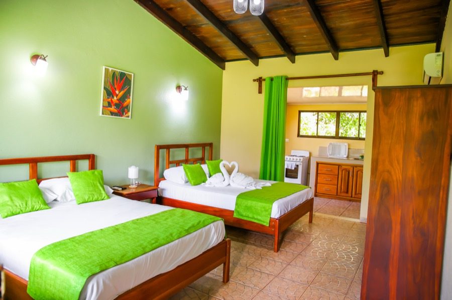Villa bedroom with kitchenette
