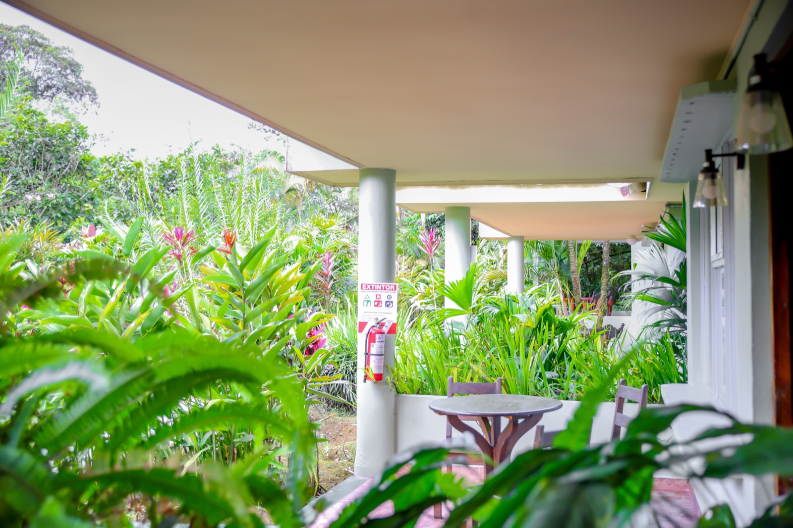 Terrace garden view at Hotel Confort Arenal